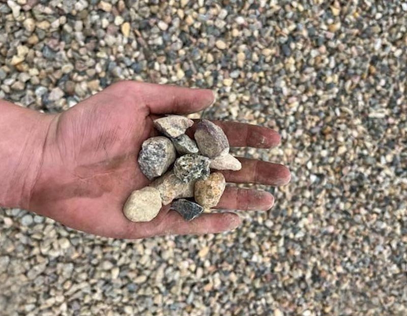 One Inch Crushed Rock Sample